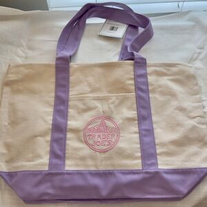 🆕 Trader Joe's with Tag 
2nd Bag 2026 Lavender Large Canvas Tote Bag